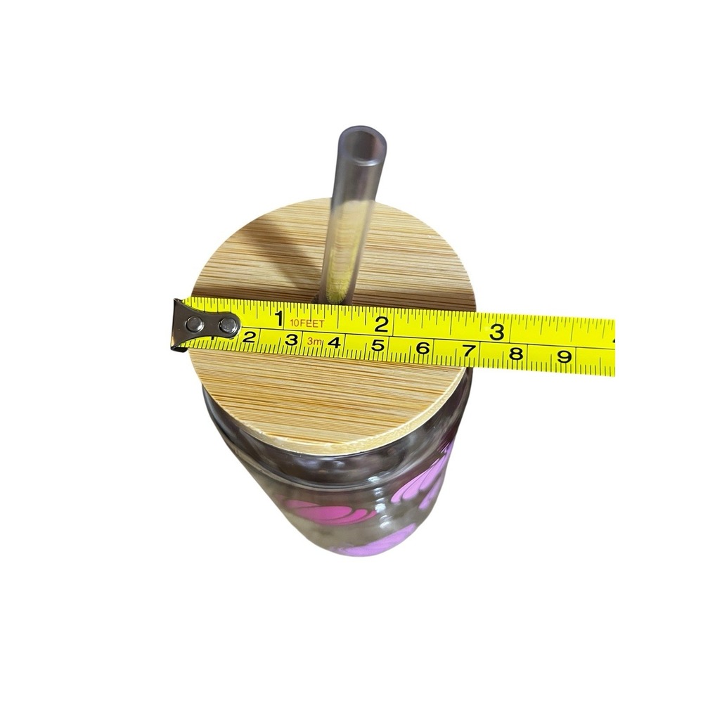 Pink Pumpkin Glass‎ Can Tumbler Set w/ Lid & Straw – 16oz Fall Halloween Cups - Picture 7 of 7